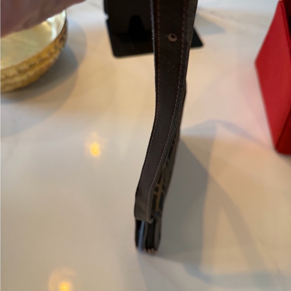 Fendi Brown Leather Logo Interior with Gold Stamp - Picture 10 of 11